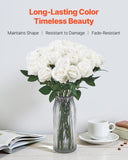 VEVOR 120 Pcs White Roses Artificial Flowers Realistic Bouquet Xmas Home Decor V952-RZMGHSBS120PXVJ3D001V0