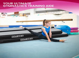 Powertrain Airtrack 20cm Thick 6m x 2m Inflatable Gymnastics Tumbling Mat Air Track - Black IFM-0602-GYBK