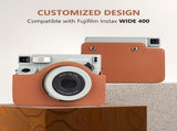 Fuji WIDE 400 Camera Case, PU Leather Protective Case Compatible for Instax WIDE 400 Instant Camera V1366-AZ2-W-02271