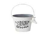 Country Garden Bucket Planter w Decorative Tap 27cm V637-11027BKT