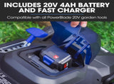 POWERBLADE 350CX 20V 13" Cordless Lawn Mower Kit, Fast Charger, 4Ah Battery, 5 Height, Brushless V219-MOWCLSPB1C3A