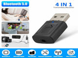 4 IN 1 5.0 Bluetooth Adapter USB Wireless Bluetooth Sender Receiver Music Audio for TV Portable V1189-LWWAL-20260327-03904