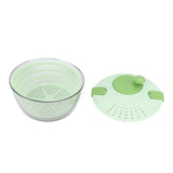 Salad Spinner Plastic Time Saving Fast Mixing Washable Rotatable Veggie Washer for Kitchen Green V1294-YM0703-3118230005511