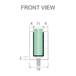 90x70cm Corner Frameless Shower Screen with Black Brackets and SS Hinges, Round Knob Handle V63-866041