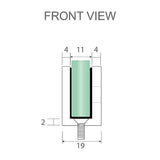 90x210cm Glass Shower Screen with Black U-Brackets V63-923671