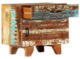 Hand Carved Bedside Cabinet 40x30x50 Cm Solid Reclaimed Wood 43_247911