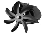 Wood Stove Fan 7 Blade Aluminum Alloy Low Noise Wall Hanging Heat Powered Stove Fan with Fixing Loop V1294-YM0706-3114230124911