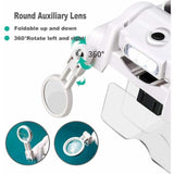 Magnifying Headband Glasses with Illuminated Magnifier with 3 LED Lights, 1.0X to 3.5X, 8X Secondary V1237-MS-626-394