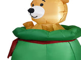 Xmas Inflatable Bear Decoration Outdoor Yard Garden LED Light Luminous Air Model V1294-YM0901-3111240246311