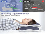 Side Sleeper Neck Pillow Odor-Free, Light Beige Friendly Design, Comfortable Sleep Posture, V1102-HDZ001