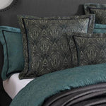 Davinci Valencia Emerald Damask Jacquard Quilt Cover Set King V442-LED-QUILTCS-VALENCIA-EMERALD-KI