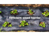 Instahut 1.83x50m Weed Mat Woven Fabric Weed Mat Control Matting Garden Plant WD-B-183X50-BK