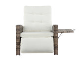 Gardeon Outdoor Recliner Chairs Sun lounge Wicker Lounger Patio Furniture Adjustable Brown ODF-RCL-DT-NTL