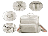 Grey Fashionable Large-Capacity Women's Backpack - Waterproof, Durable, High-Quality PU Leather V1265-263-GREY2