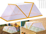 3 piece White Foldable Raised Garden Bed Cover - Vegetable Plant Protector V888-ELOSUNG34111