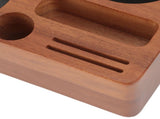 58mm Wooden Coffee Tamper Station Adjustable Multifunctional Coffee Portafilter Tamper Holder Stand V1294-YM0901-3113240240711