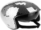 Disco Ball Helmet Party Decoration with Retractable Visor and Cowboy Hat Design - Handmade Glitter V1258-DP02-C-2165