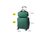 Slimbridge 2pcs 20"Travel Luggage Set Green LG1006-GN_NZ