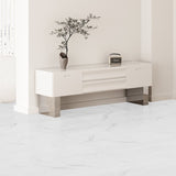 VEVOR Self Adhesive Vinyl Floor Tiles 12 x 12 inch, 50 Tiles 1.5mm Thick Peel & Stick, White Marble V952-ZZYXJDDBDLS5P9FOZV0