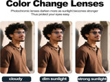 AI Smart Translation Glasses 110 Languages, Photochromic Lenses, Bluetooth Ideal for Travel, V1107-AI SMART TRANSLATION GLASSES1