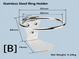 Versatile Stainless Steel Holder for RV Yacht Marine Boat Truck Home Use, Foldable Single Double V1341-ZY-9WEJEV52-E