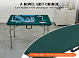 Mahjong Table, Fold-in-Half 4 Player Card Table with Wear-Resistant Green Tabletop, Portable V952-SDMJZBSWZDSTQ0FNSV0