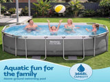Bestway Swimming Pools 305cm x 200cm x 84cm Steel Above Ground Backyard Pool Set BW-POOL-OV-305-5613Z