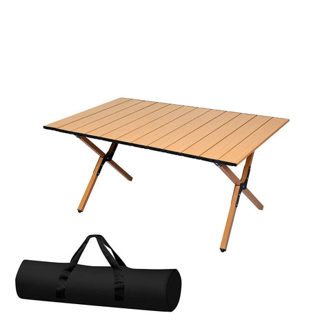 Levede Folding Camping Table Portable Oak OD1041