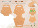 1000 Pcs Necklace Display Cards with Adhesive, Jewelry Bracelet Cards, Keychain Packaging Holder, V1259-DP01-A-5744