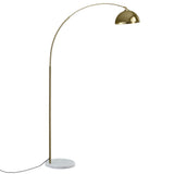 Artiss Modern Arched Floor Lamp Gold Brass Standing Heavy-Duty Marble Base for Living Room Bedroom LAMP-FLOOR-ARC-GD