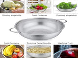 3-Piece Colander - Fine-mesh stainless steel colander - Sieve - on a stand - 2 handles - For V1188-MS101-03306-1