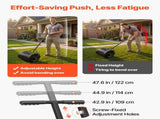 Compost Spreader, 42 cm Wide Peat Moss Spreader with T Shaped Handle, 3 Heights Adjustable, V952-GTSBJHSFMTCGW6C4X001V0