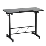 Artiss Laptop Desk Table Height Adjustable Wooden Bed Side Tables 80CM Black LA-DESK-80T-BK