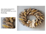 50CM Fall Wreath for Front Thanksgiving Wreath with Artificial Wheat Cereals Branches Autumn V1294-YM0714-10311983