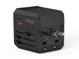 CHOETECH PD6045 GaN Tech 2C2A 45W Travel Adapter with US EU UK AU Plugs Black V28-ELECHOPD6045