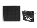 10W Solar Panel Fan Kit Lightweight Solar Charger Panel Fan for Greenhouse Pet House Tree House V1294-YM0715-3114220049011