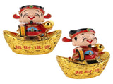 12 Inch Solar Powered Statue God of Wealth Nodding Ornament Prosperity and Fortune Meaning Car V1294-YM0901-3115230138511