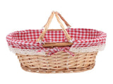 Natural Red Woven Picnic Basket Simple and Generous Design Easy to Move V1369-AZ3-W-20904