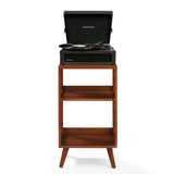 Crosley Voyager Bluetooth Portable Turntable Crosley Asheville Stand Bundle - Black V398-CR8017BMS-BK4
