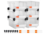 Plastic Stackable Bins, 37.7 x 21.5 x 18 cm , Plastic Containers for Organizing & V952-DDWLX6GZ14LTCARKA001V0