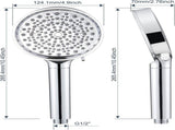 Cobbe Shower Head With Filter- High Pressure Bathroom Nozzle With 6 Spray Modes, Large Strong Flow V1189-LC-LY-00071