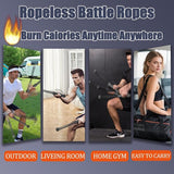 2-Pack Cordless Battle Ropes - Battle Rope - Fitness Rope - Soft Grip - For Home Gym & HIIT V1188-ZXY-131-178