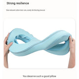 Blue Memory Foam Beauty Pillow for Side Sleepers - Anti-Wrinkle Face Pillow with Breathable Mesh V888-ELOSUNG56300