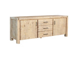 Buffet Sideboard in Oak Colour Constructed with Solid Acacia Wooden Frame Storage Cabinet with V43-BFT-NOW-OAK