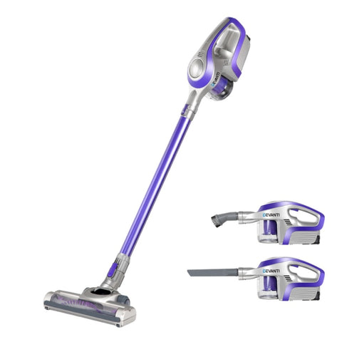 Devanti Handheld Vacuum Cleaner Bagless Cordless 150W Purple VAC-CL-150-GY-PP