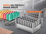 Commercial Popsicle Moulds, 40PCS Round-Head Ice Pop Moulds with Double Slot, Stainless Steel Ice V952-SYBBMJZFX400HM5XAV0