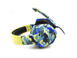 Wired Luminous Camouflage Gaming Headphone Headset for Computer Gameellow ABS V1263-JX-220