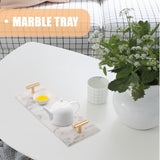 1Pc White Marble Serving Tray for Home Dessert Display and Coffee Storage V1369-AZ3-W-16873