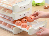 Double Layer Egg Drawer Transparent Lengthen Independent Slot Egg Holder Egg Storage Container for V1294-YM0703-3118230118312