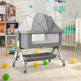 Bopeep Baby Cot Bed Crib Portable Bassinet KD1109-GY
